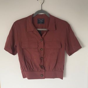 NWT Abercrombie Short Sleeve Button Down